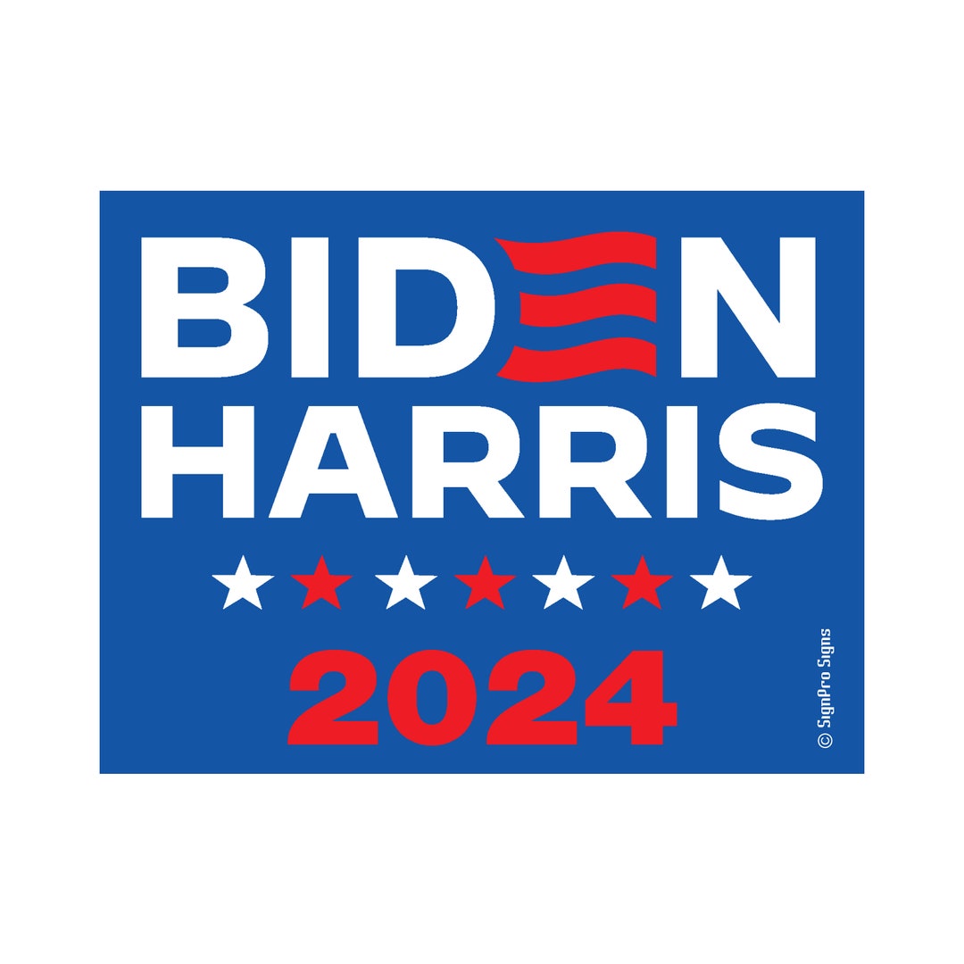 Biden 2024 Car Biden Harris Biden Bumper Sticker, 4x5.25 30mil Heavy