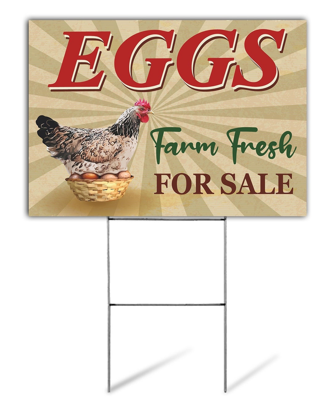 Farm Fresh Eggs for Sale Yard Sign, Fresh Eggs for Sale Sign, Fresh