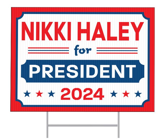 Nikki Haley for President Yard Sign Nikki Haley 2024 Sign Etsy