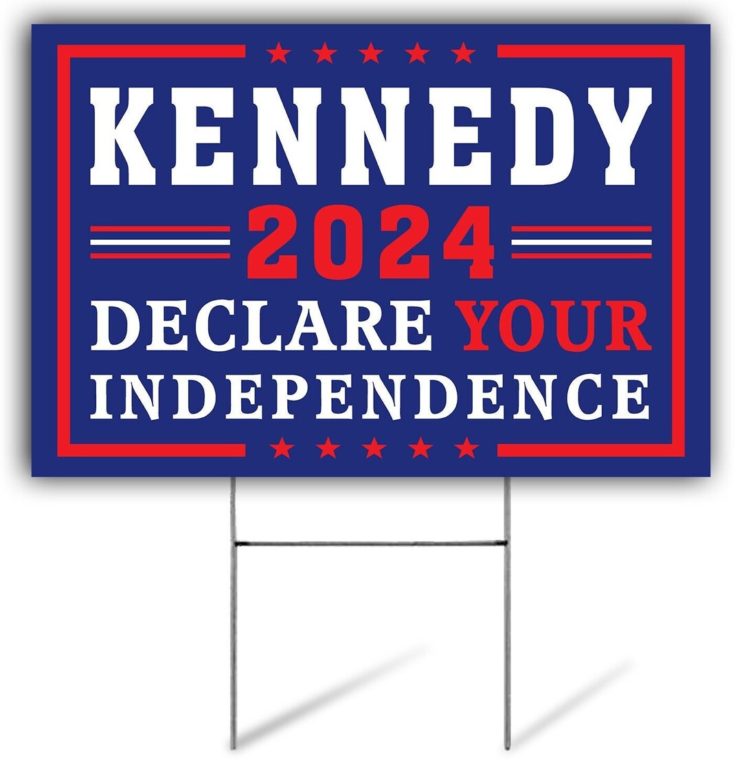 Kennedy 2024 Yard Sign, Robert F. Kennedy Jr. for President 2024 Flag