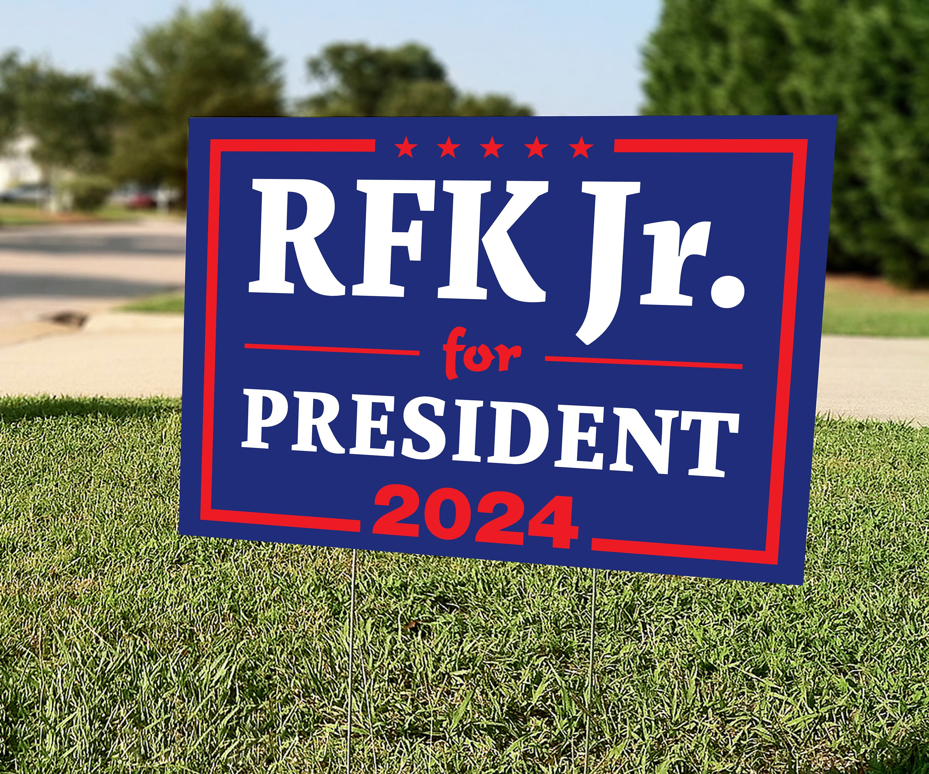 Kennedy 2024 Yard Sign RFK Jr. Lawn Sign Robert F. Kennedy Etsy
