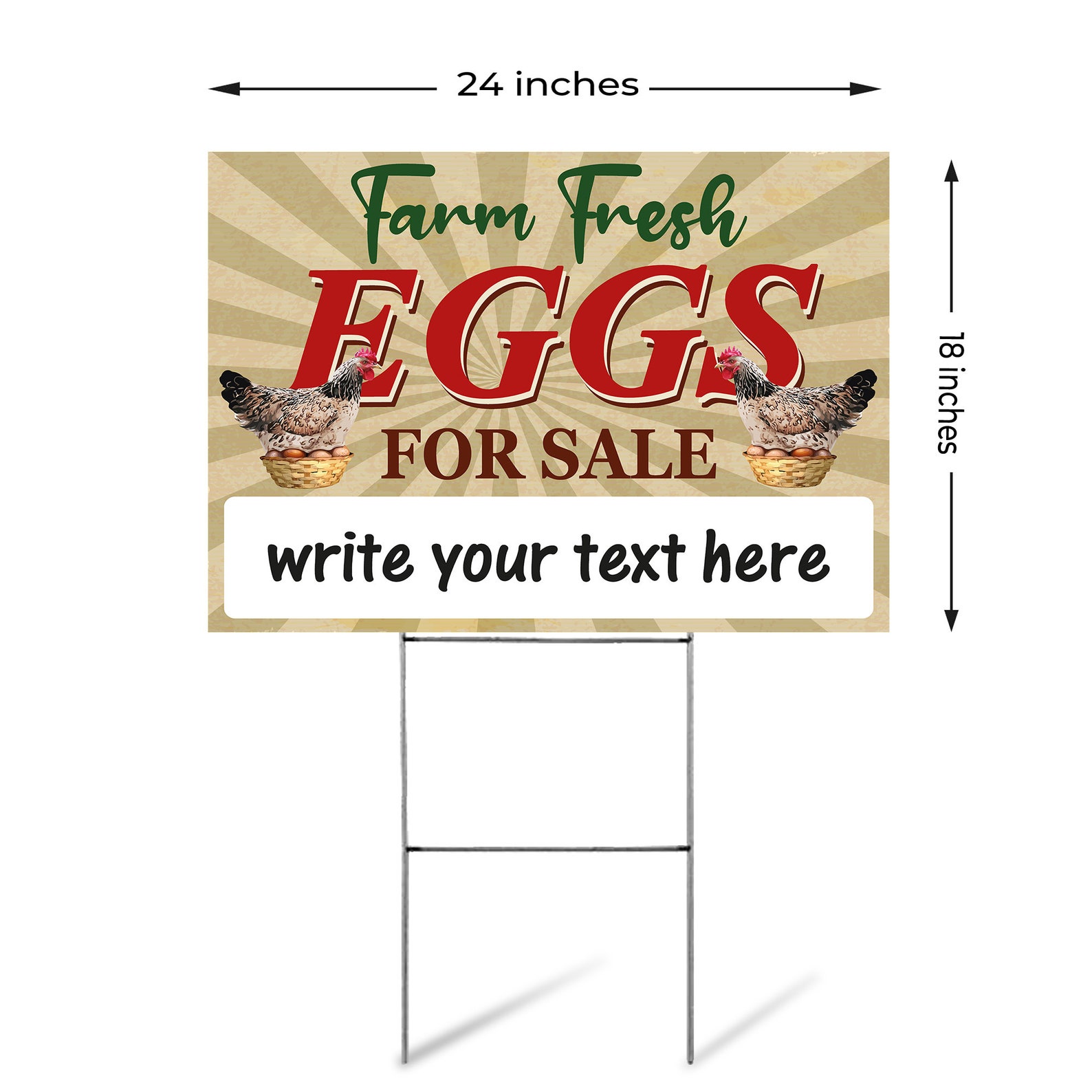 Farm Fresh Eggs for Sale Yard Sign Fresh Eggs for Sale Sign Etsy