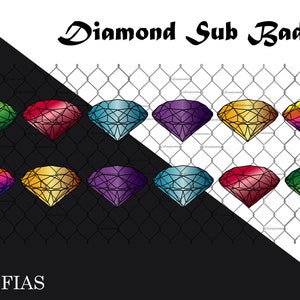 Twitch Sub Badges - Diamonds