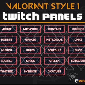 Twitch Panels: Valorant Style 1