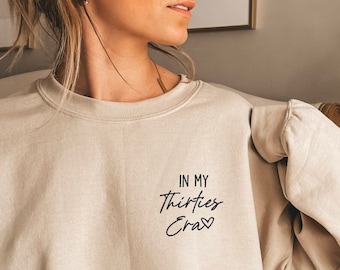 Sudadera de la era de los treinta años, Jersey de cumpleaños 30 de la Nueva Era, Jersey suave personalizado