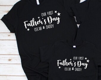 Kids & Adult Father's Day First 1st T Shirt Cute Toddler T Shirt Cotton Unisex T Shirt Tee Outfit Clothing Design Custom