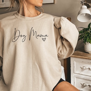 Dog Mama Pug Lab Sweatshirt Jumper Cotton Unisex Matching Jumpers Matching Gifts For Her Him