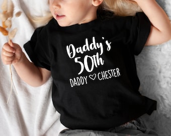Kids T Shirt Birthday Daddys Personalised Toddler T Shirt Cotton Unisex T Shirt Tee Outfit Clothing Design Custom Print