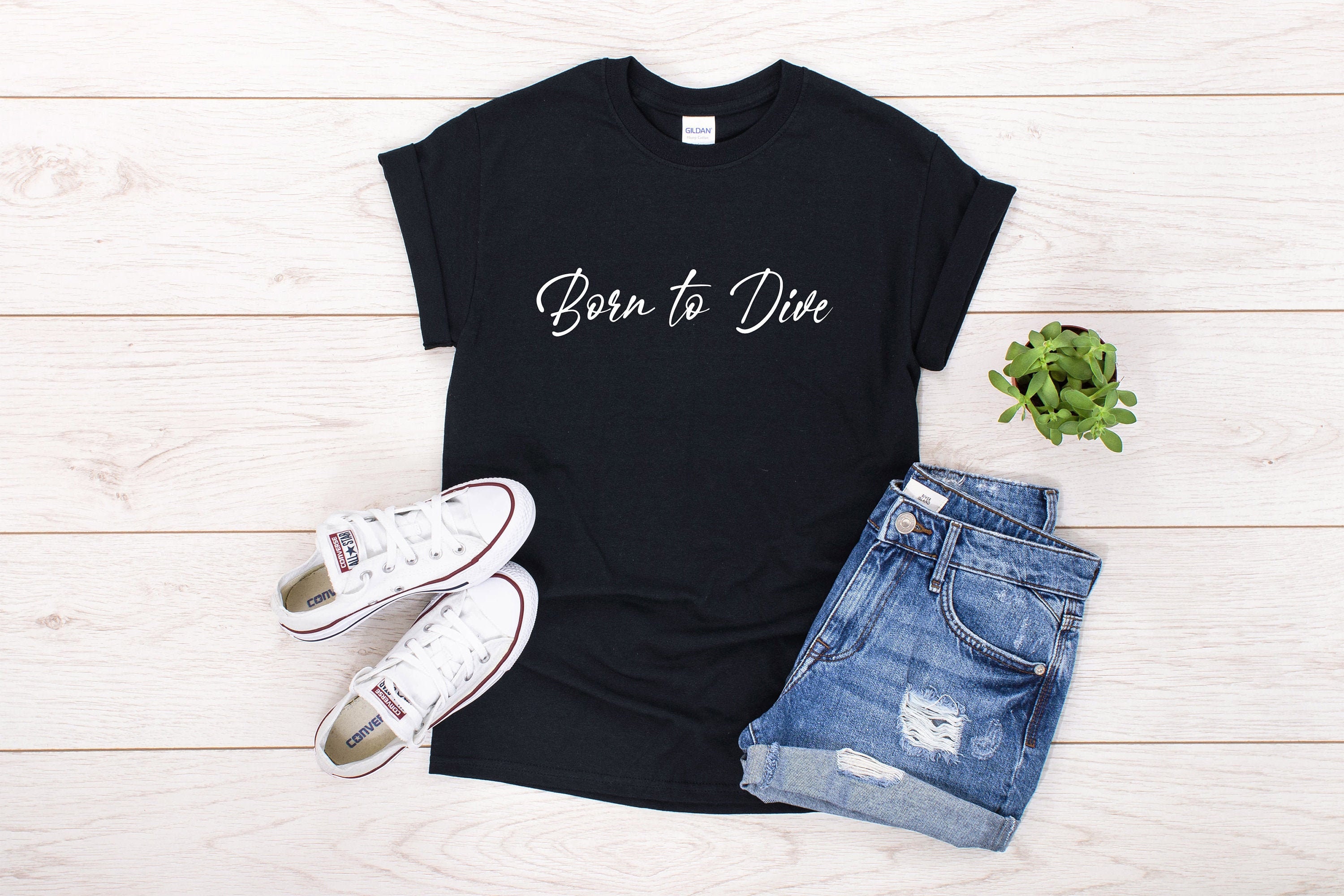 [New Era]★SUMMER BORN TO DIVE T-SHIRTS Amazon.com: Evolution born to dive diving T-Shirt : Clothing
