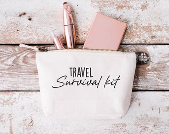 Travel Survival Kit Makeup Heart Custom Travel Bag Gift Skincare Gift For Her High Quality Christmas Birthday Anniversary