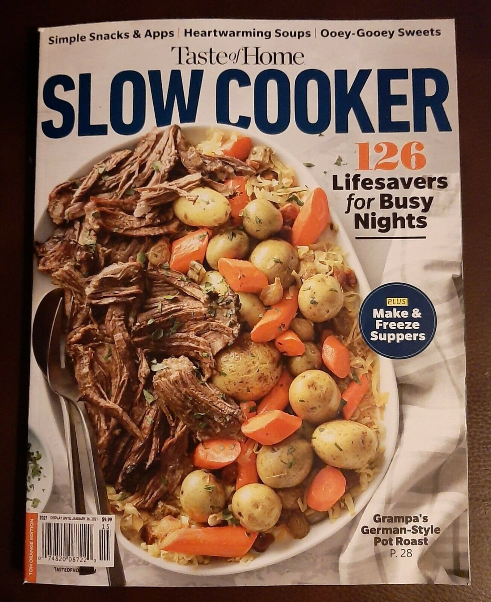 Taste of Home SLOW COOKER Magazine Cookbook TOH Orange Edition Etsy