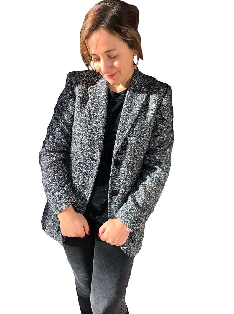 Paul Costelloe Black \u0026 White Blazer - Etsy
