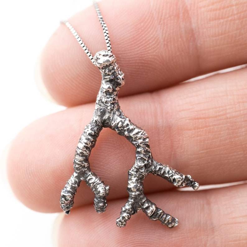 Tree Branch Necklace Hypoallergenic Jewelry Nature Inspired Twig Solid Sterling Silver Forest Lover Pendant Woodland
