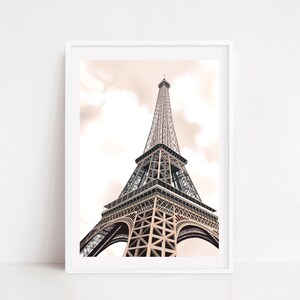 Eiffel Tower Poster/Paris Print/Vintage Look Poster/City Drawing/Europe Illustration/Travel Postage/Building Art/Brown Print