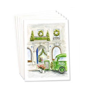 Christmas Cards: Christmas in Paris, Ralph's on Saint-Germain-des-Prés, Watercolor