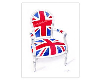 Print: Union Jack flag chair