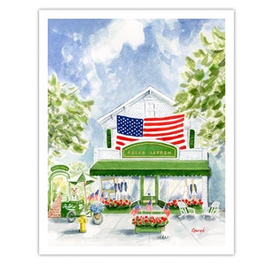 Print: Ralph Lauren, Southhampton NY, 4th of July, Watercolor