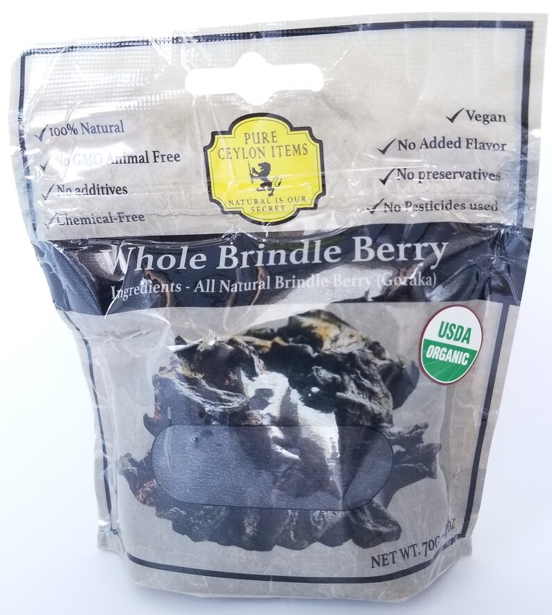 Organic Whole Brindle BerryGarcinia Cambogia Goraka 70g By Etsy