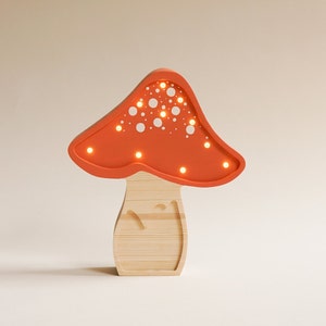 Handmade wooden Toadstool kids lamp, baby night light, kids bedroom decor, night light children, newborn gift, led night light
