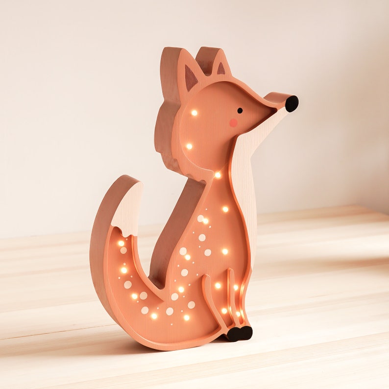 Lampe pour enfants Fox - Créatrice ETSY : RoomGAGA