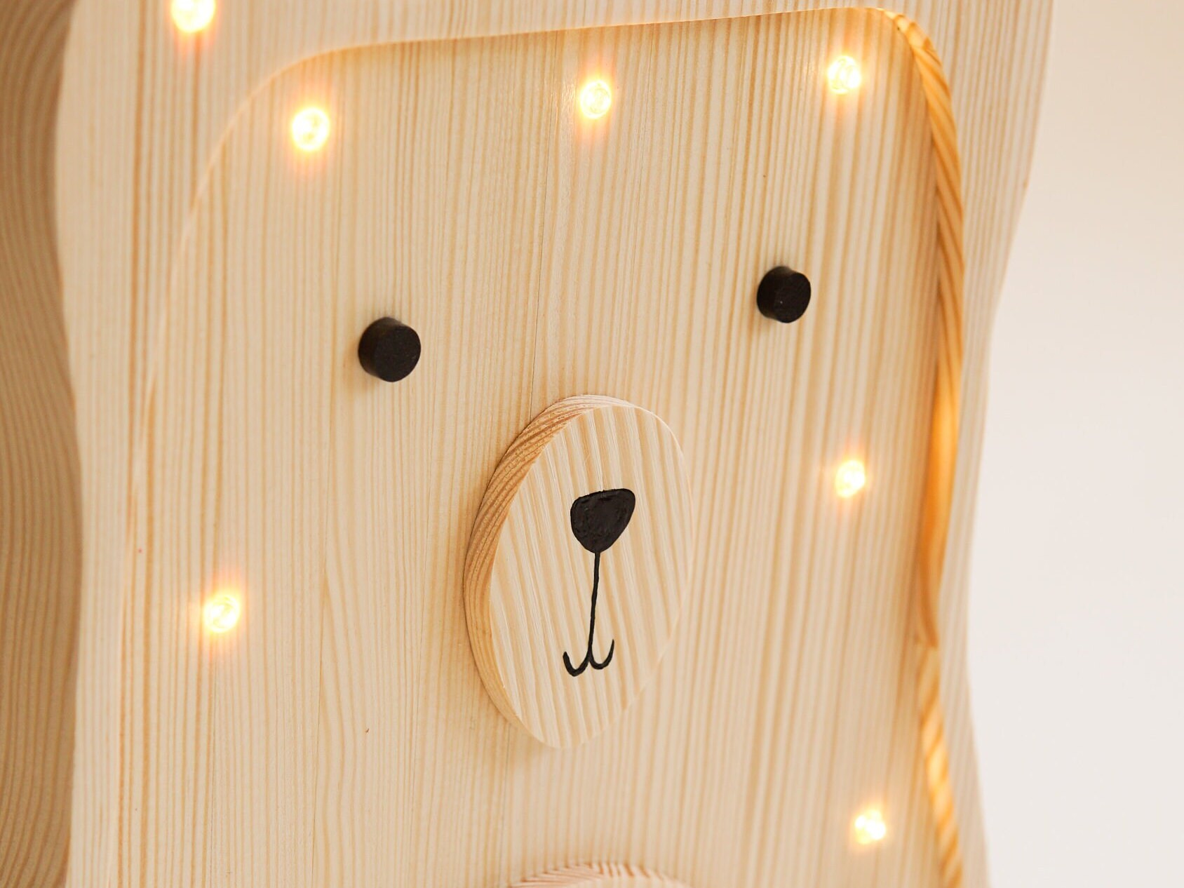 Wooden Kids Lamp Bedside Night Lamp Personalized Gift Birthday
