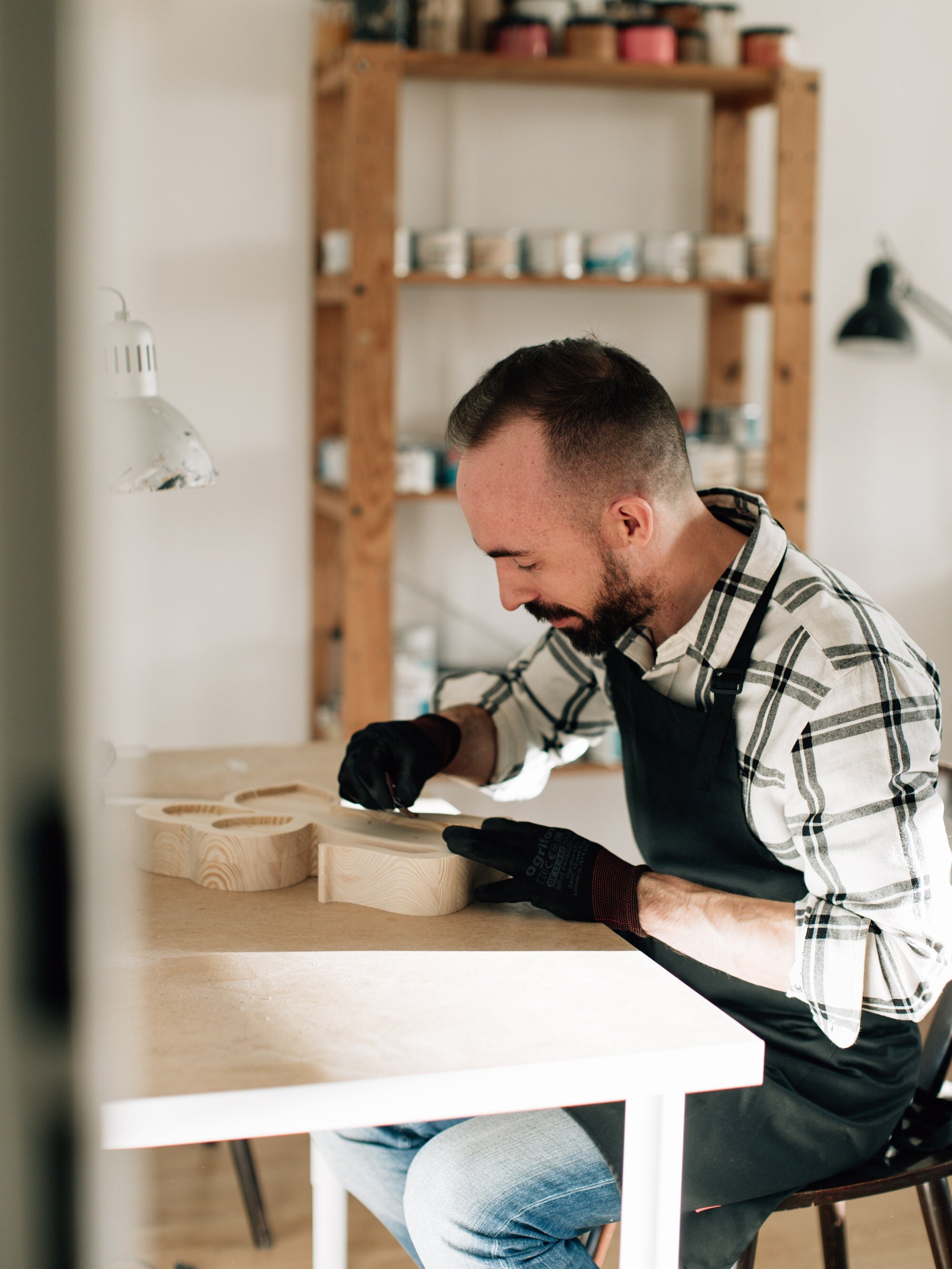 Wooden Night Light for Kids, LED Lamp With Squirrel Design, Kid