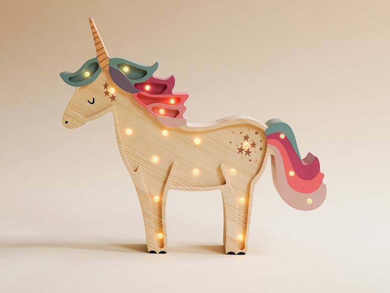 Lampe pour enfant licorne - Créatrice ETSY : RoomGAGA