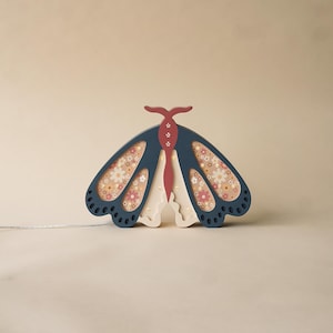 Decoratief houten nachtlampje vlinder: perfecte kinderkamerlamp voor meisjeskamer, nachtlampje kinderkamer, decoratie babykamer, babycadeau