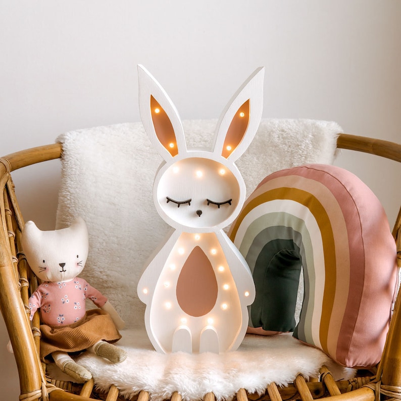 Lampe pour enfant lapin - Créatrice ETSY : RoomGAGA