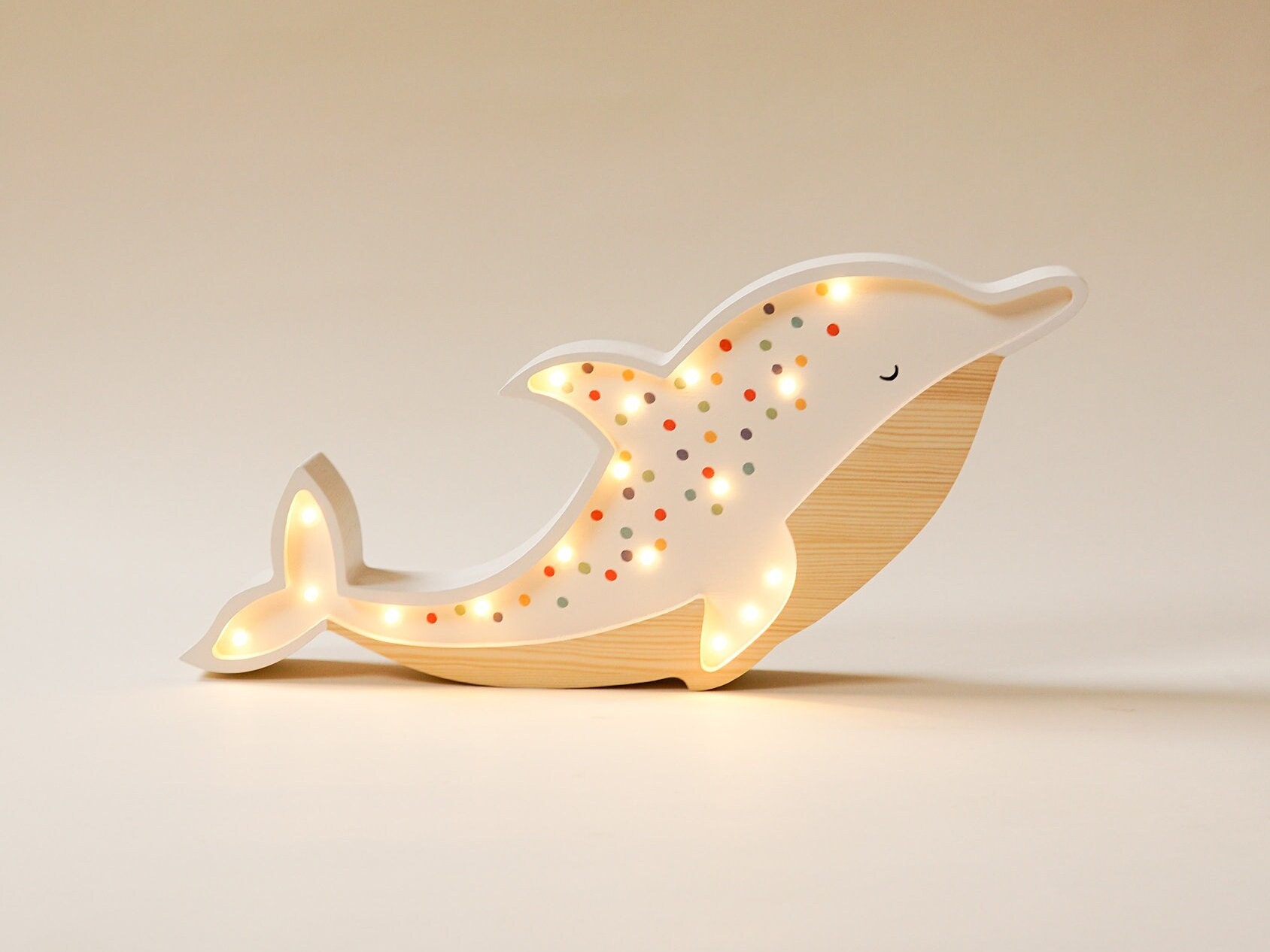 Lampe 3D personnalisable en forme de bébé Dauphin