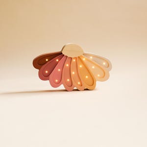 Regenbogen Blumen Lampe aus Holz für Kinderzimmer Dekoration, Kinderzimmer Beleuchtung, Lichterkette, Geschenk für Kinder
