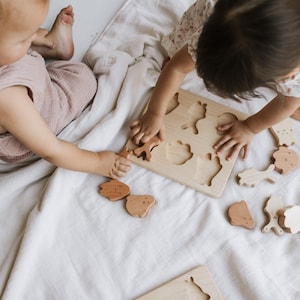 Montessori Holzform Sortierspielzeug: Entdecken Sie Emotionen durch Kreaturen Personalisierte Geschenke für Baby und Kinder