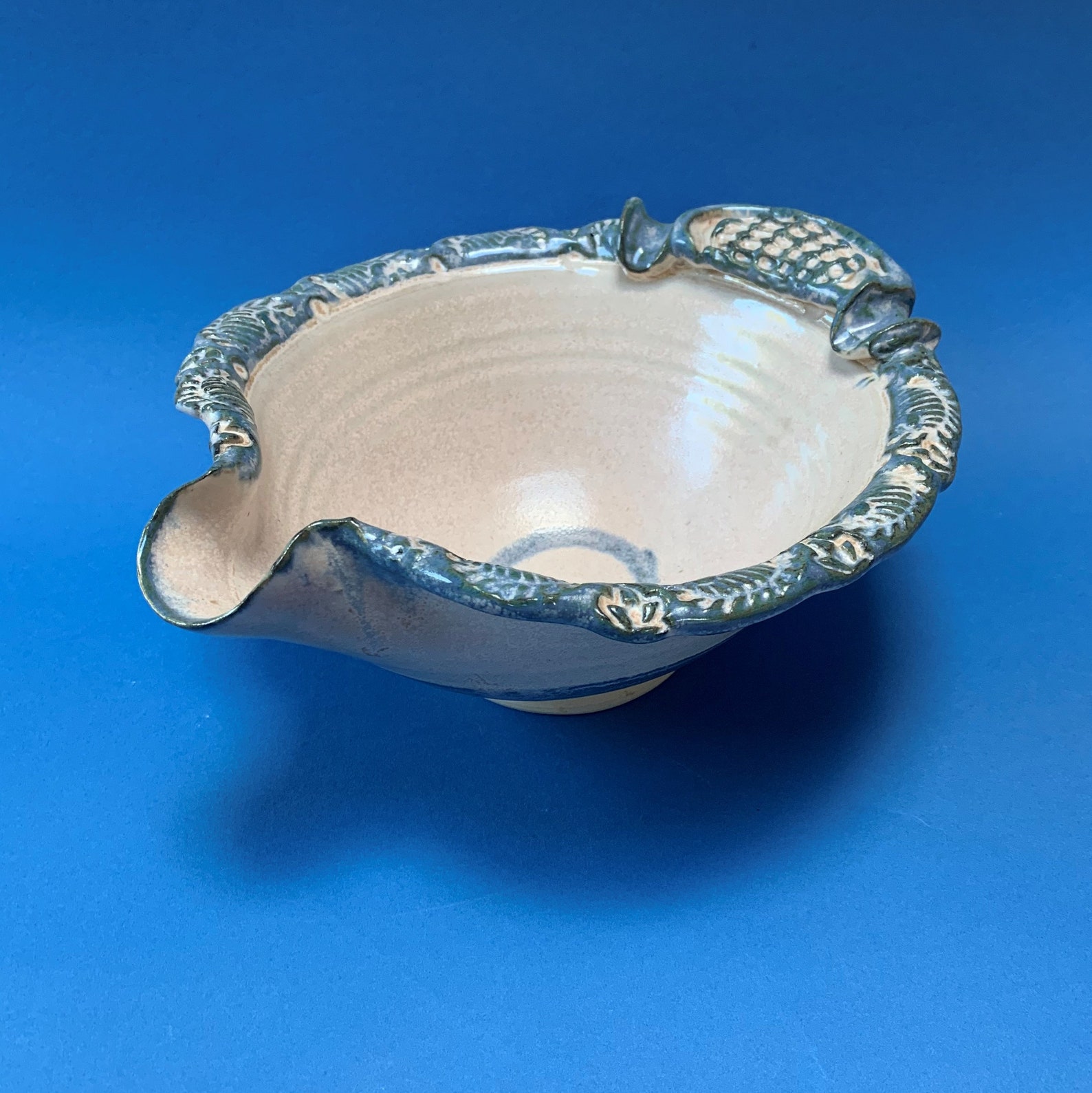 Handmade pottery large pouring bowl Etsy