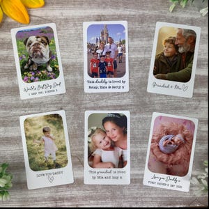 Gepersonaliseerde portemonnee-fotokaart voor vader, hond, vader of opa – gepersonaliseerde metalen cadeauherinnering voor Vaderdag, verjaardag, Kerstmis, enz.