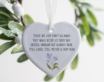 Remembrance Bauble, Christmas Ceramic Ornament, Those We Love, Remembrance Christmas Gift, Christmas Tree Memorial, Bereavement Keepsake