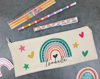 Zurück zu Schulbedarf, Federmäppchen Kinder, personalisierte Federmäppchen, süßer Federmäppchen, hellem Regenbogen Federmäppchen