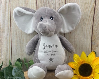 Page Boy Personalised Teddy, Gift For Page Boy, Wedding Keepsake, Page Boy Proposal, Page Boy Thank You Gift, Wedding Gift, Soft Toy