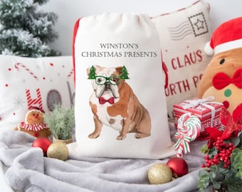 Personalised Dog Christmas Sack, Dog Santa Sack, Pet Christmas Treat Bag, Christmas Sack, Pet Santa Sack, Christmas Eve Sack, Christmas Gift