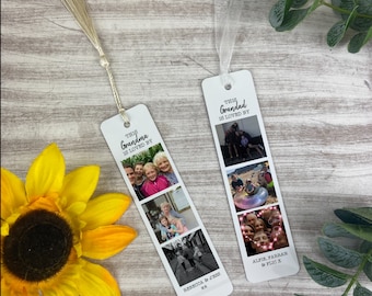 Personalised Photo Bookmark, Metal Photo Bookmark, Gift For Grandma, Gift for Grandad, Christmas Gift, Personalised Gift, Gift For Her