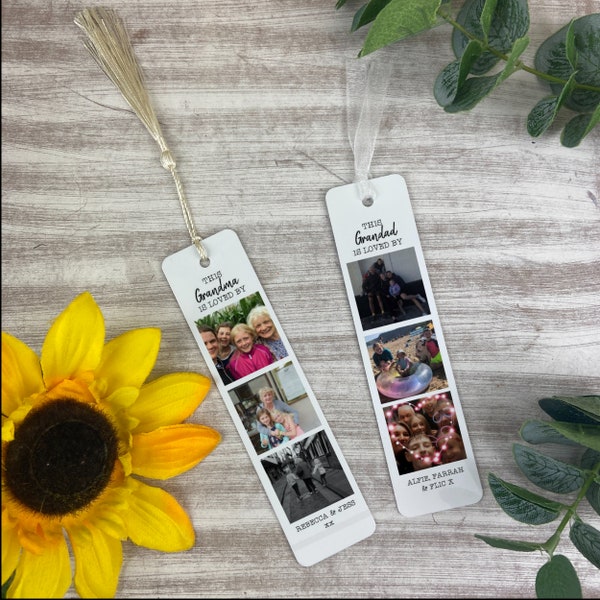 Personalised Photo Bookmark, Metal Photo Bookmark, Gift For Grandma, Gift for Grandad, Christmas Gift, Personalised Gift, Gift For Her