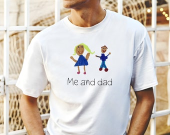 Personalised Child's Drawing T Shirt, Father's Day Gift, Daddy Gift, Gift For Daddy, Father's Day T Shirt, Birthday Gift For Daddy,