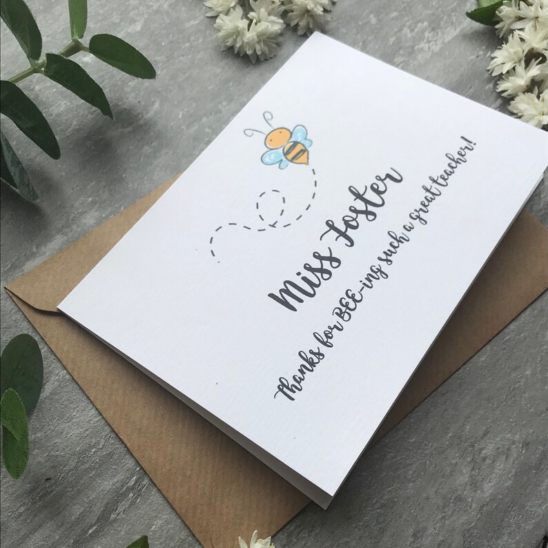Lehrer-Karte Danke Lehrer personalisierte Lehrer Lehrer | Etsy