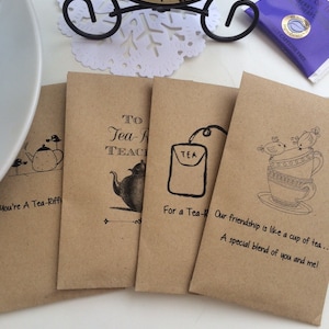 Tea-Riffic - 先生、姉妹、お母さん、お父さん、友人などにティーバッグが入ったミニ封筒 - お茶好き、お茶、お茶好き、ティーバへの素敵なギフト