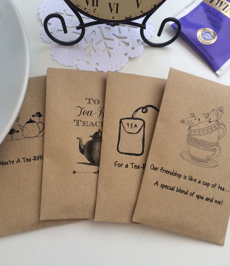 Tea-Riffic Mini Envelope with Tea Bag for Teacher, Sister, Mum, Dad, Friend etc Great Little Gift for Tea Lovers, Tea, Tea Lover, Teaba image 1