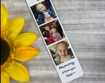 Personalised Photo Metal Bookmark, Mother's Day Gift, Gift For Mummy, Gift for Daddy,