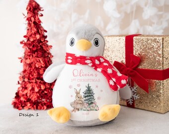 パーソナライズされたクリスマステディ、初めてのクリスマスプレゼント、初めてのクリスマスプレゼント、ぬいぐるみ、赤ちゃんのクリスマスプレゼント、カスタムぬいぐるみ、クリスマスプレゼント