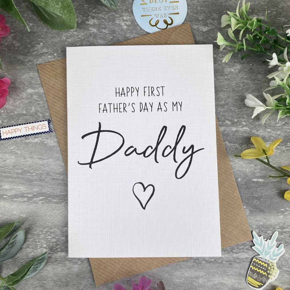 Happy First Father's Day As My Daddy Card, Father's Day Card,…