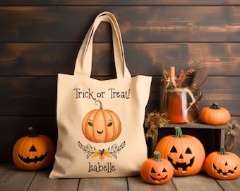 Personalised Halloween Gift Bag, Trick or Treat Bag, Personalised Halloween Bag , Halloween Decor, Halloween Gift Idea