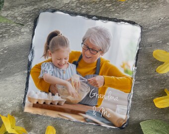 Grandma Coaster, Grandma Gift, Slate Coaster, Mother's Day Gift, Mother's Day, Gift For Grandma, Birthday, Grandma and Me, Coaster