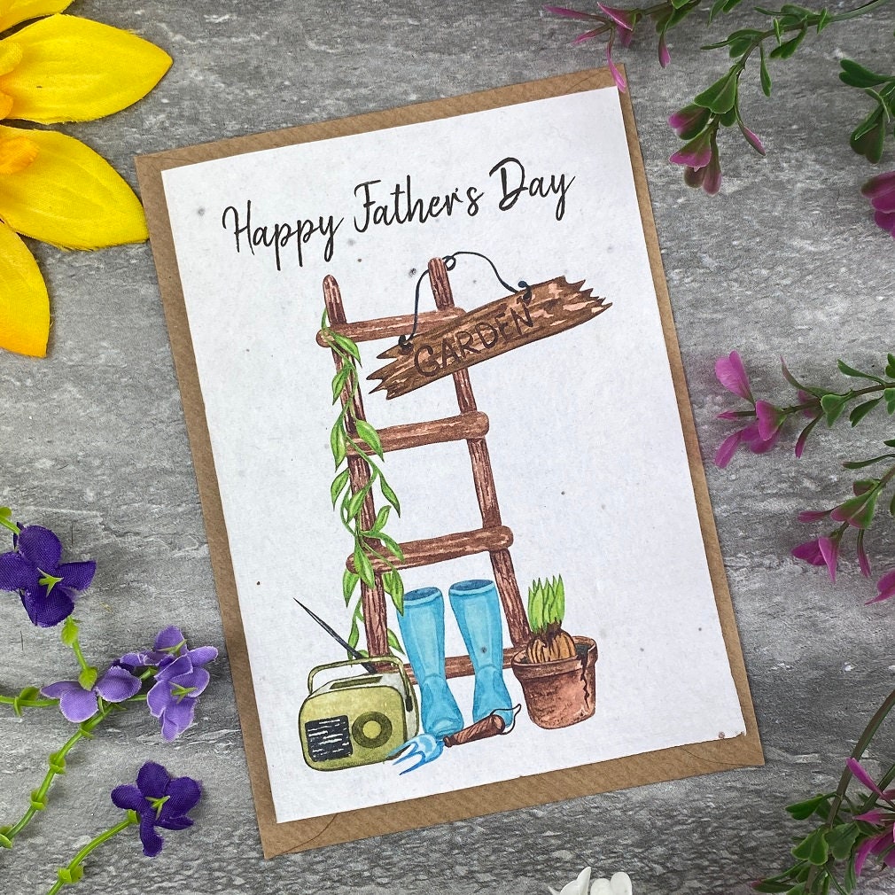 Fathers Day Garden Plantable Seed Card, Card For Dad, Father's Da…